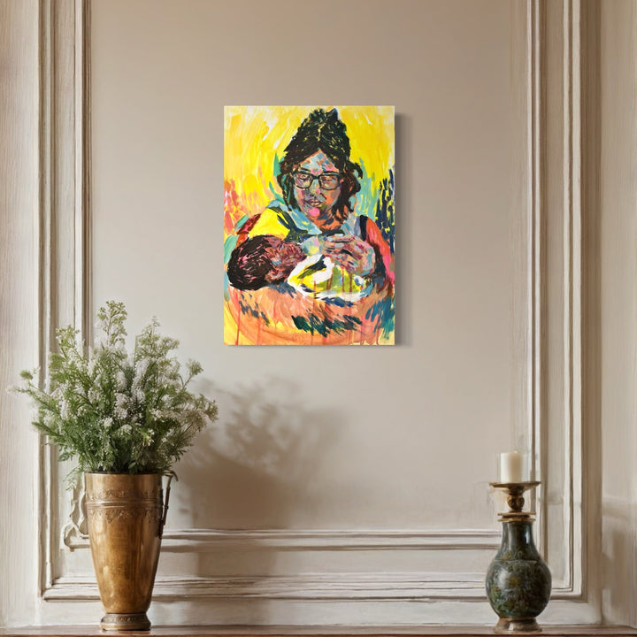 The artwork, I needed help, by Dionysia Adamopoulou, displayed in a room.