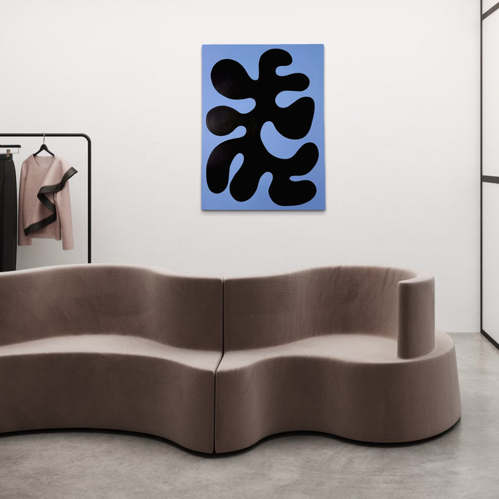 The artwork, In Bloom, by Shadia Sabagh, displayed in a room.