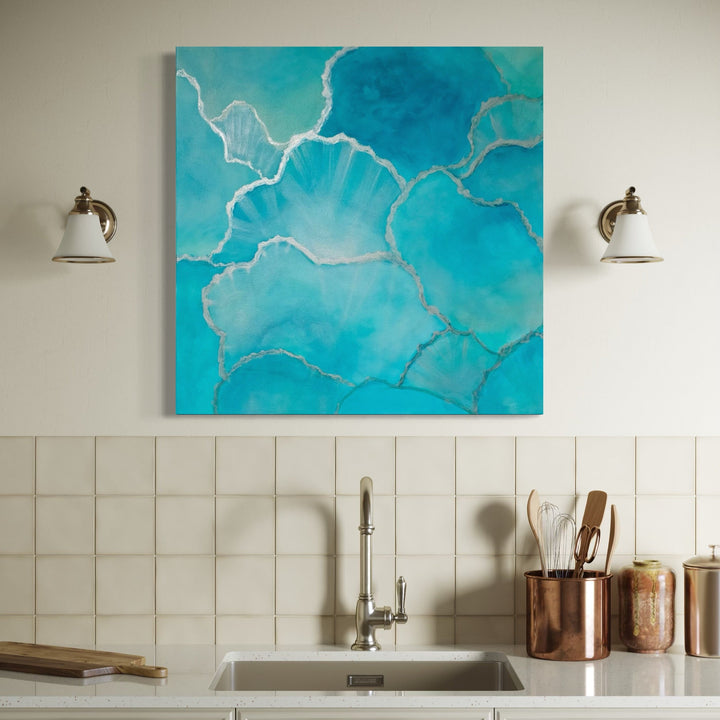 The artwork, Inspired By Salt ii, by Anne Cherubim, displayed in a room.