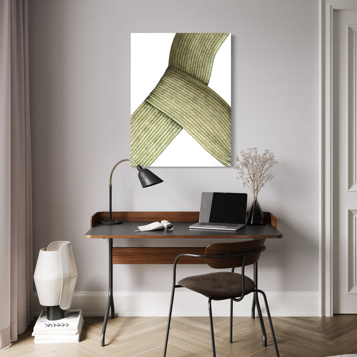 The artwork, Intersecting, by Alina Glotova, displayed in a room.
