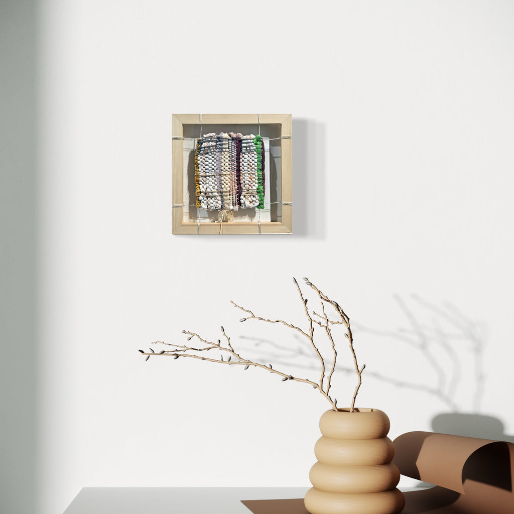 The artwork, Interworking, by Johanna Ryan, displayed in a room.