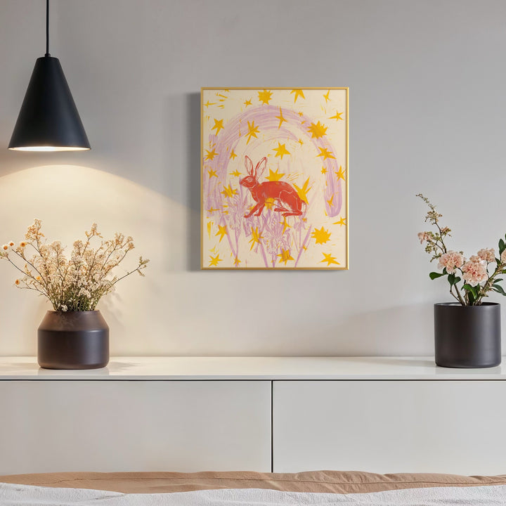 The artwork, It's Now a Temple, by Ashley Ranae Quick, displayed in a room.