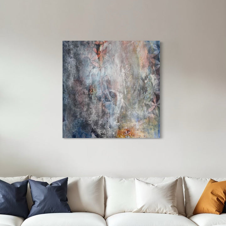 The artwork, It’s Safe for Me to Play, by Deborah Chaney, displayed in a room.