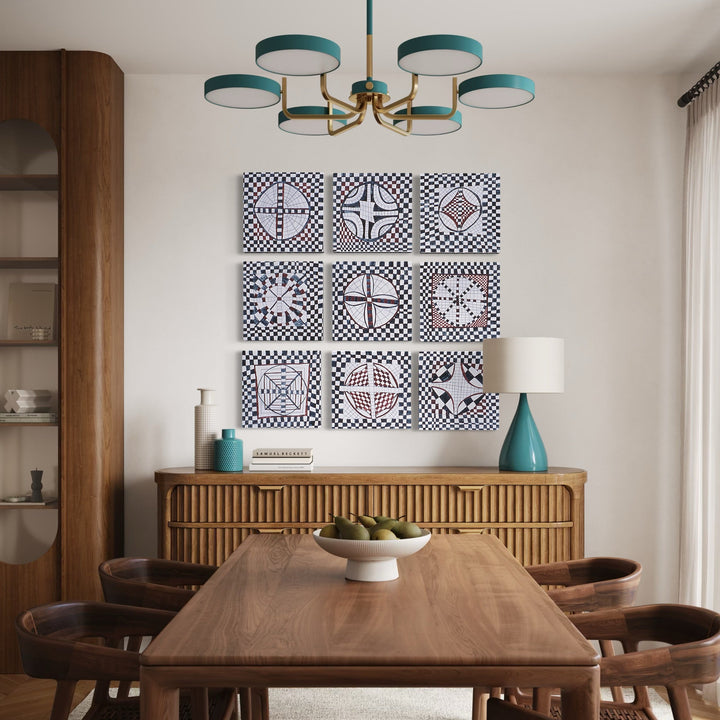 The artwork, JIGGLE, by Barbara Ellmann, displayed in a room.