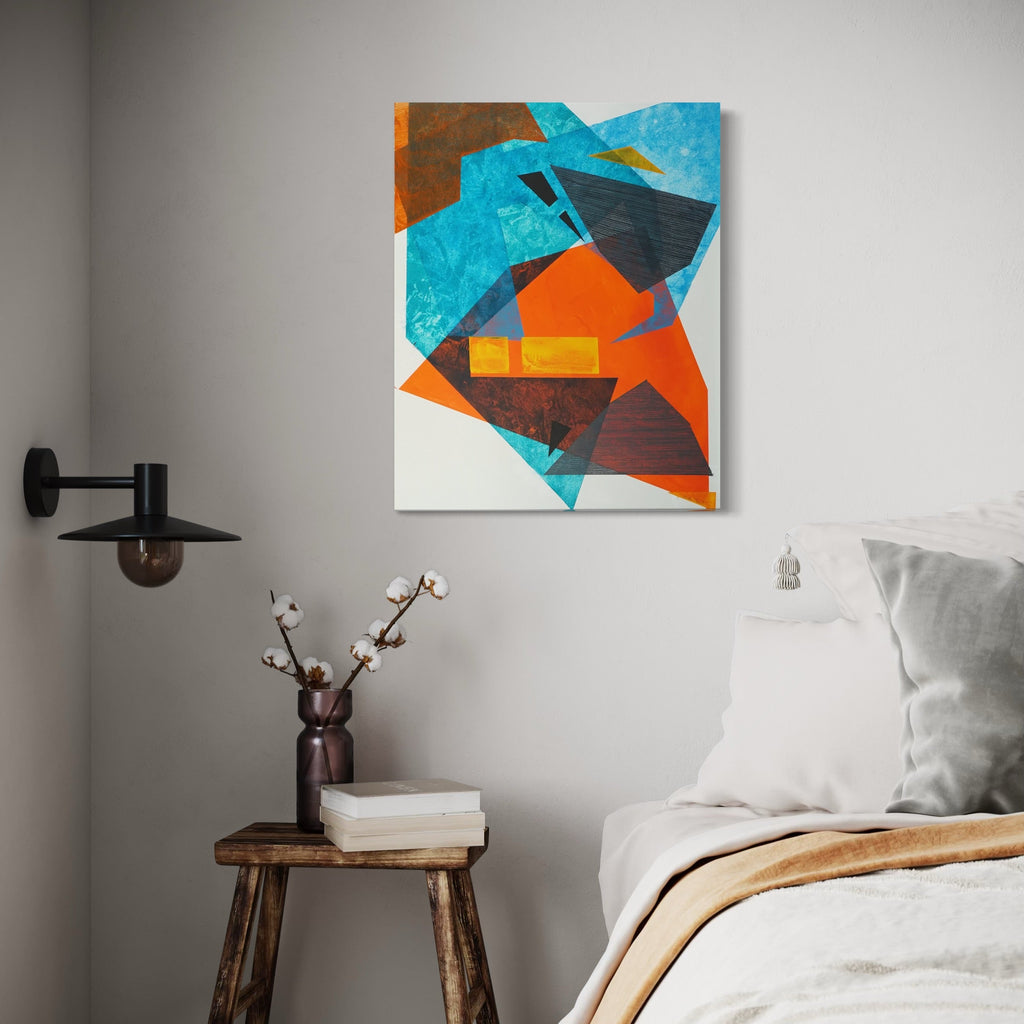 The artwork, Jagged Edge , by Lisa Petker Mintz, displayed in a room.