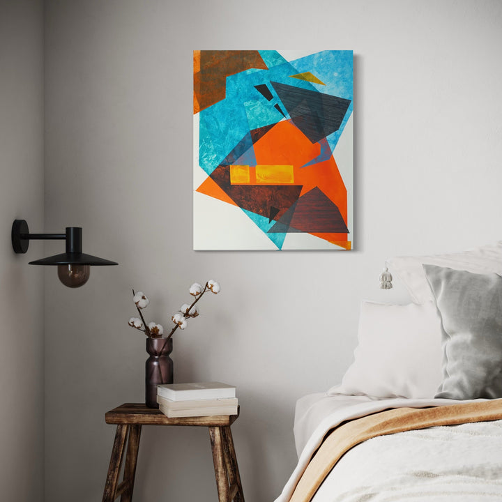 The artwork, Jagged Edge , by Lisa Petker Mintz, displayed in a room.