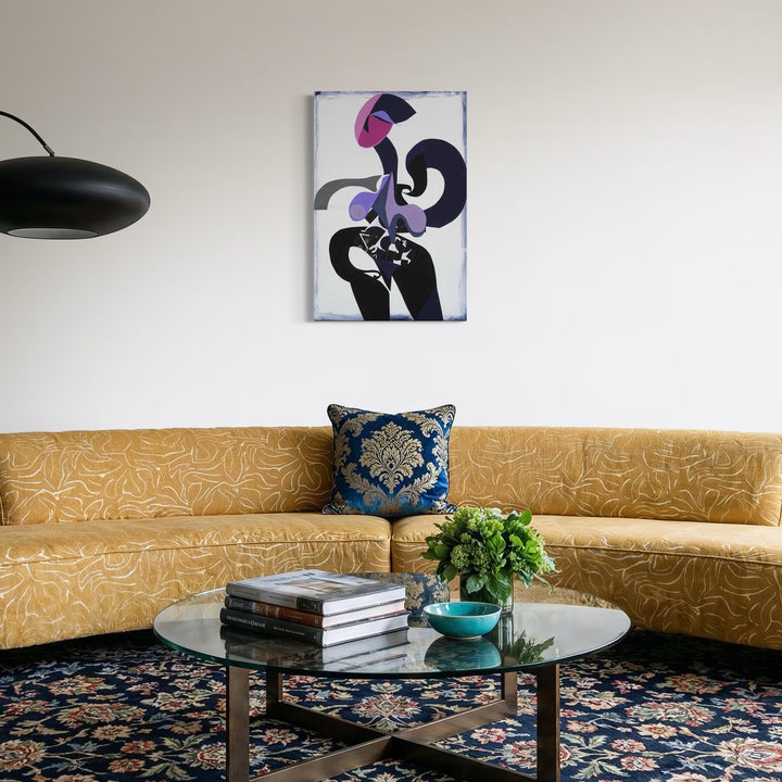The artwork, Josephine, by Mona Dworkin, displayed in a room.