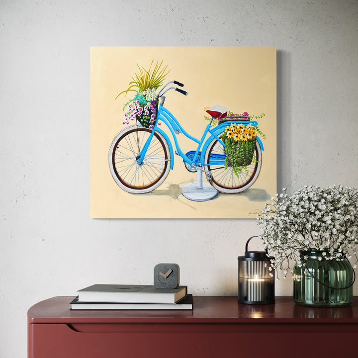 The artwork, Journey to Joy, by Lynnette Horn, displayed in a room.