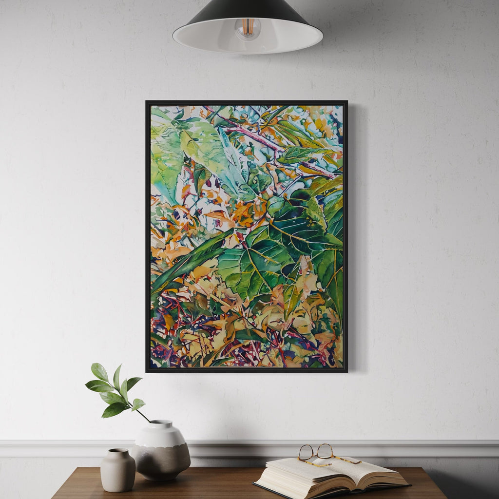 The artwork, June Sunlight, by Jane E. Skafte, displayed in a room.