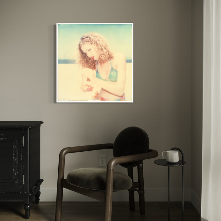 The artwork, Kelly (Beachshoot) 1374, by Stefanie Schneider, displayed in a room.