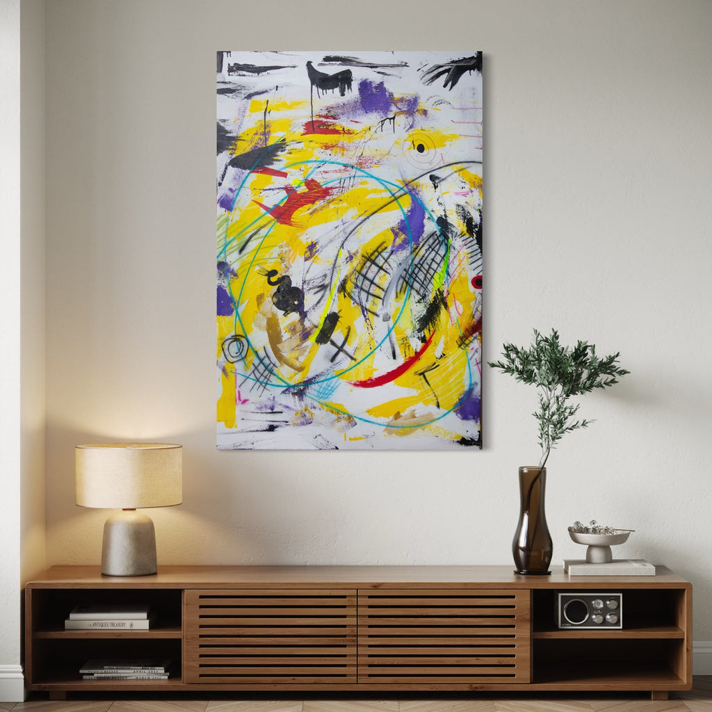 The artwork, Kobe, by Cavier Coleman, displayed in a room.