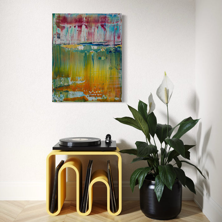 The artwork, LA Candyland, by Harry Moody, displayed in a room.