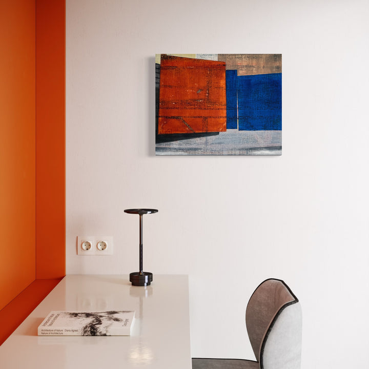 The artwork, La Barracata, by Cora Jane Glasser, displayed in a room.