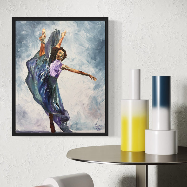 The artwork, Lady Dancer, by Lauren Luna, displayed in a room.