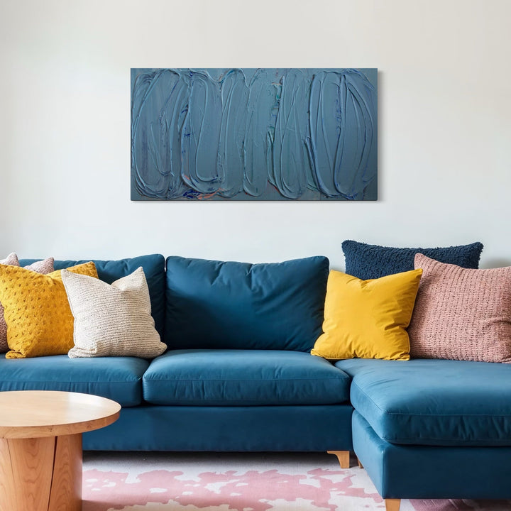 The artwork, Landscape 3, by Carin Kulb Dangot, displayed in a room.