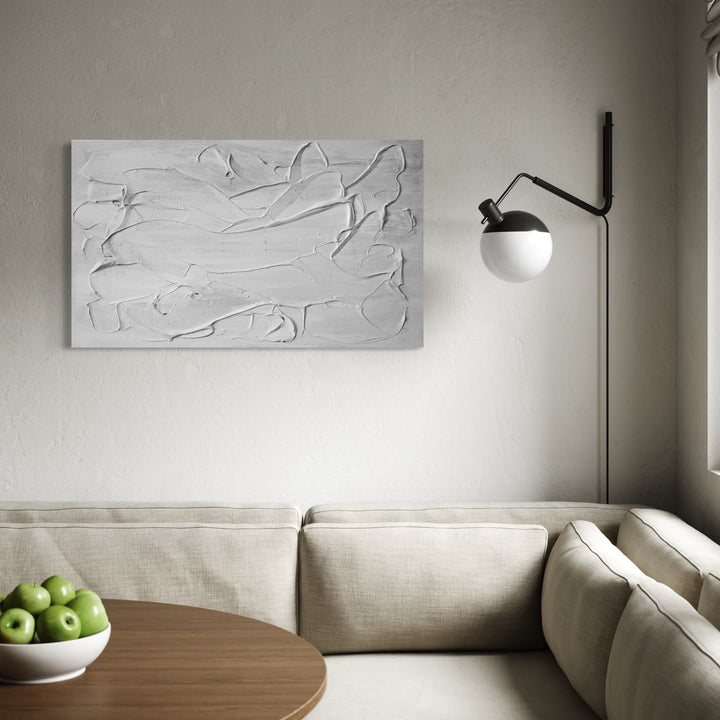 The artwork, Landscape W, by Carin Kulb Dangot, displayed in a room.