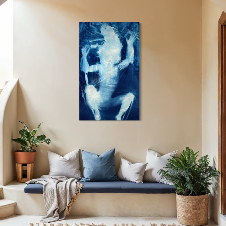 The artwork, Launch, by Cat Welch, displayed in a room.