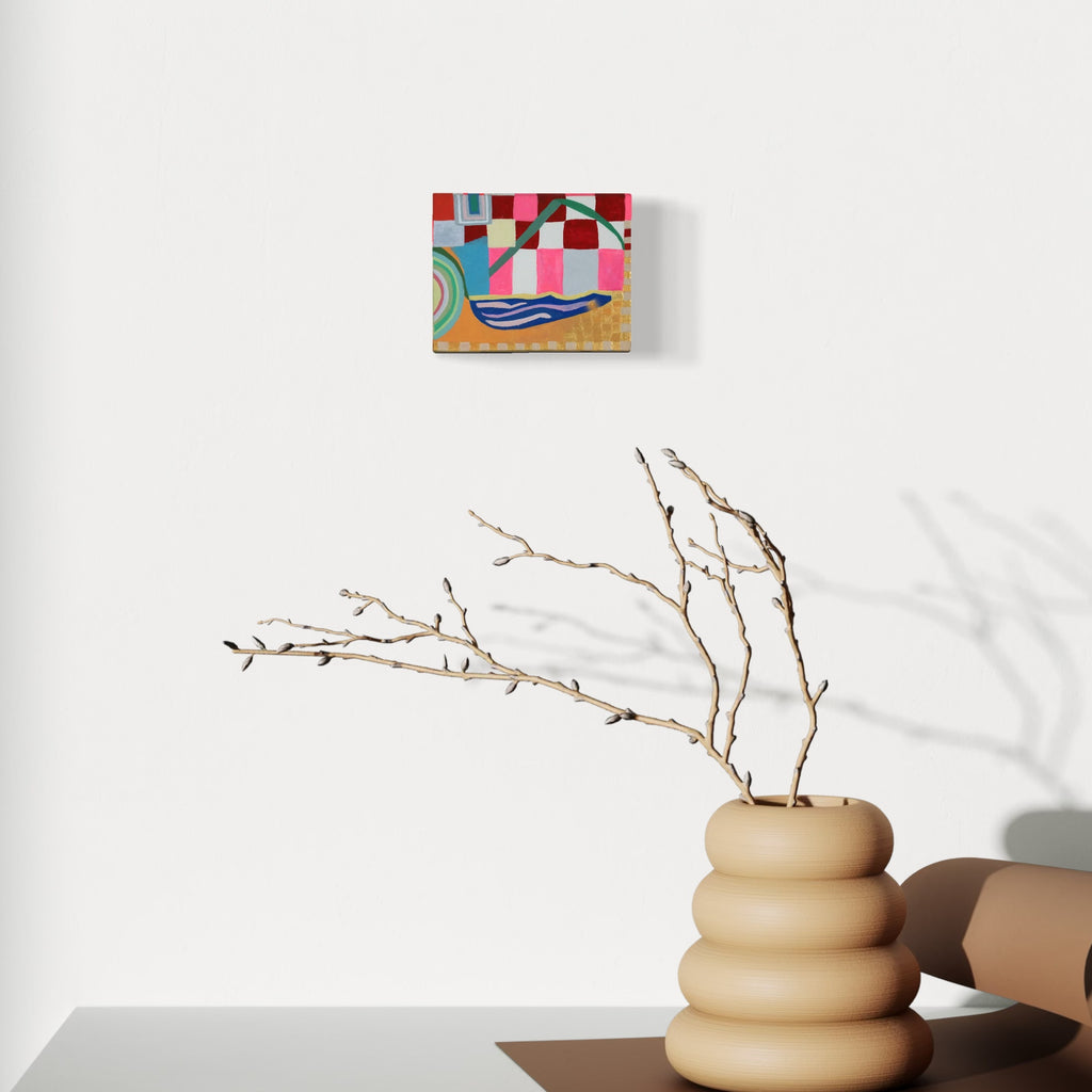 The artwork, Leisure, by Mark Brosseau, displayed in a room.