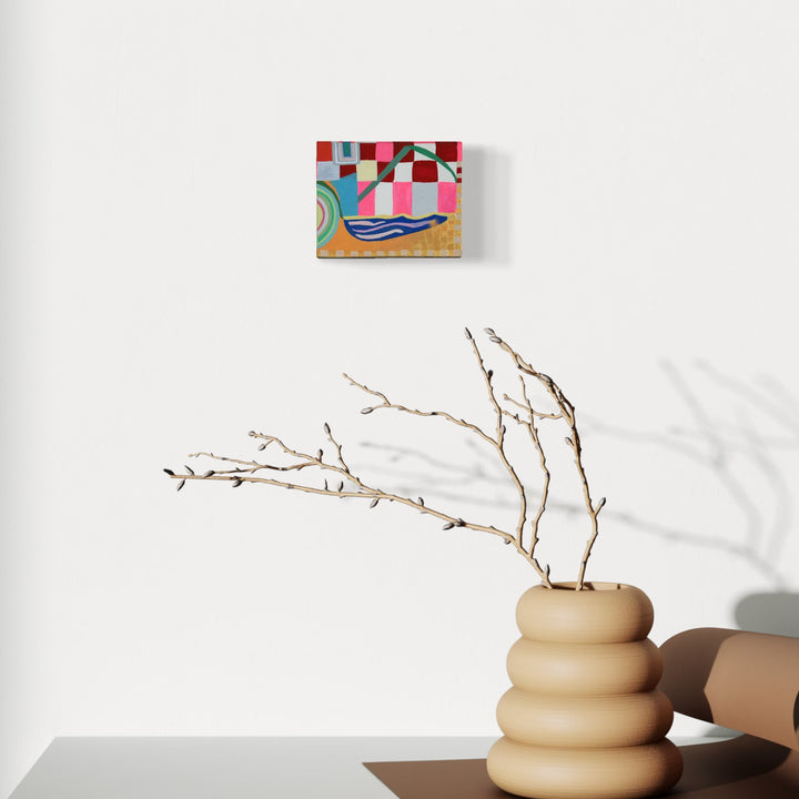 The artwork, Leisure, by Mark Brosseau, displayed in a room.