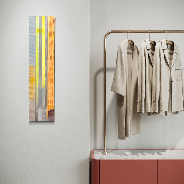 The artwork, Lemon-Lime, by Cora Jane Glasser, displayed in a room.