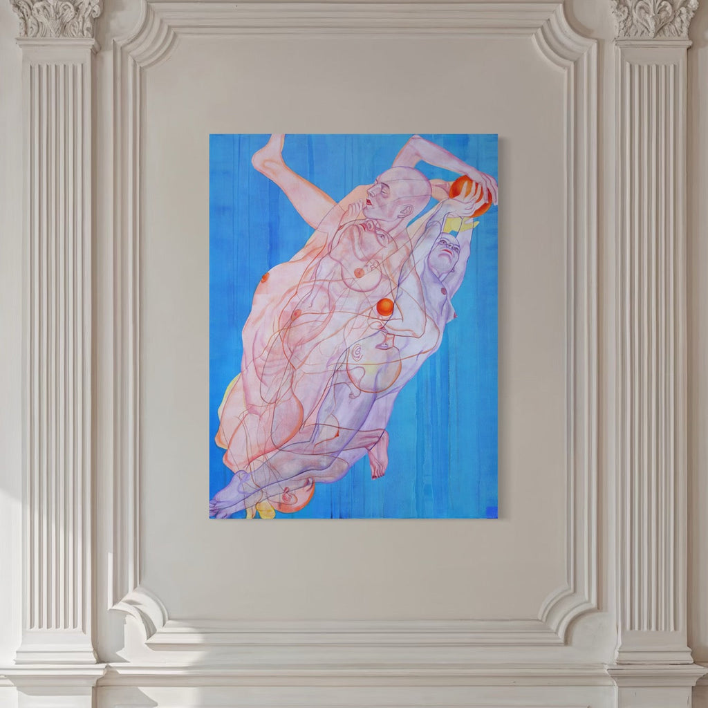 The artwork, Let Yourself Tumble, by Sol Kjok, displayed in a room.