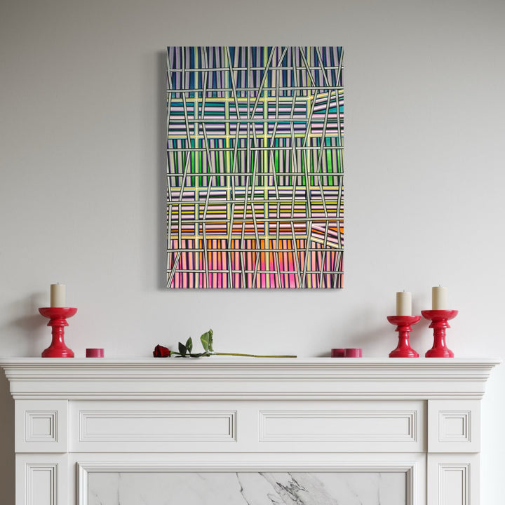 The artwork, Light, by Elyce Abrams, displayed in a room.