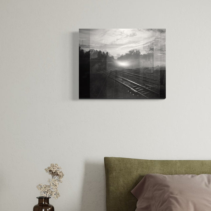 The artwork, Light of The Well, by Kelly McGovern, displayed in a room.