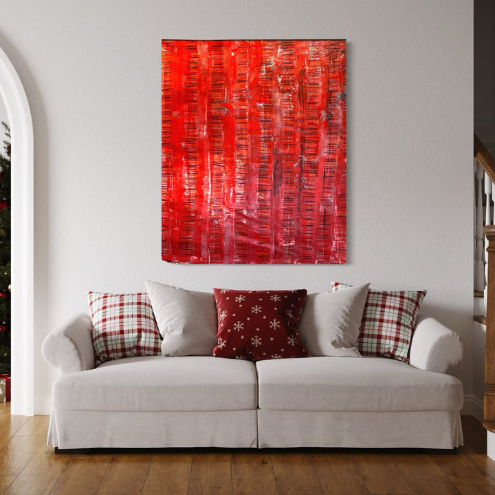 The artwork, Line Path 11, by Albion Vu, displayed in a room.