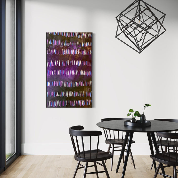 The artwork, Line Path 7, by Albion Vu, displayed in a room.