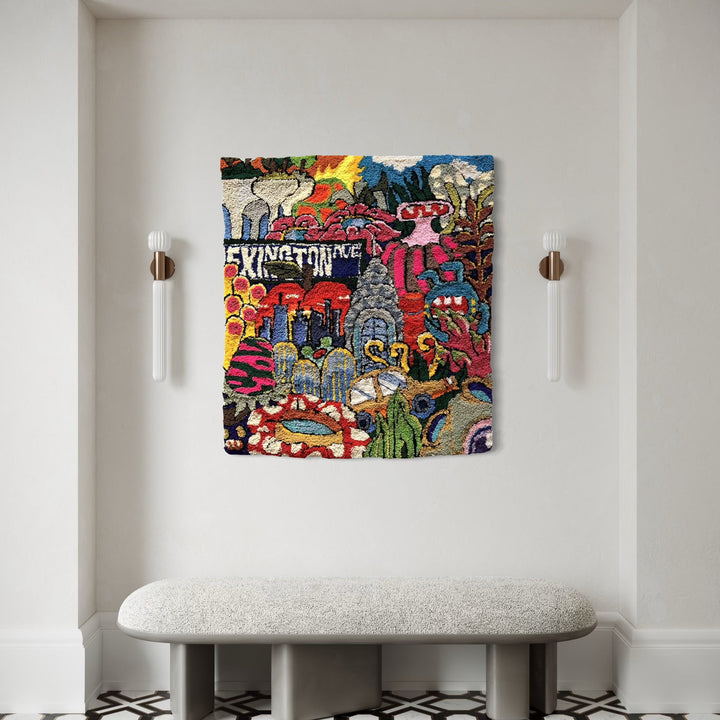 The artwork, Living In My Dream, by James Hsieh, displayed in a room.