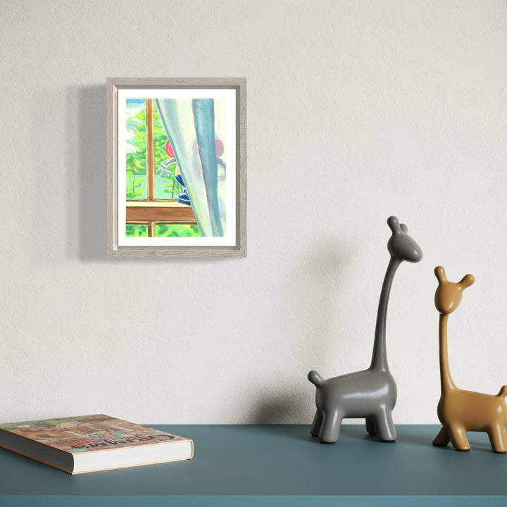 The artwork, Look and See, by Mary Younkin, displayed in a room.
