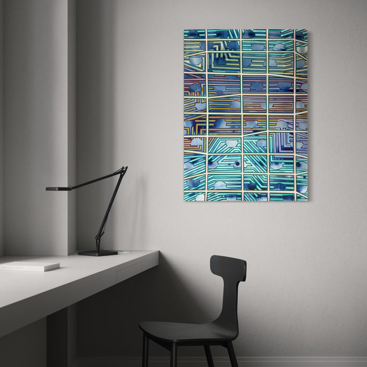 The artwork, Lost, by Elyce Abrams, displayed in a room.