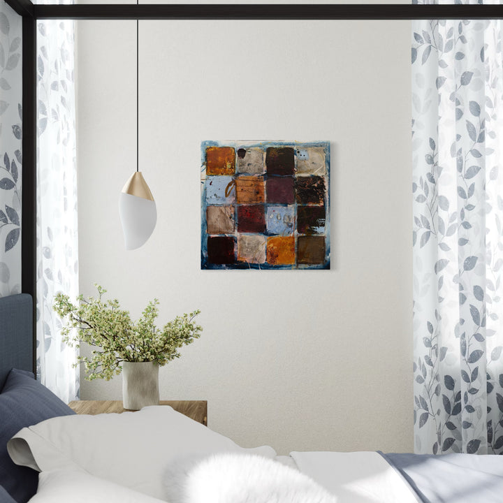 The artwork, Love This Place III, by Deborah Chaney, displayed in a room.