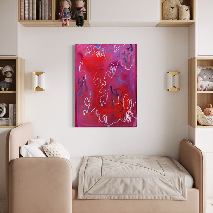 The artwork, Love and You, by Adele Marchant, displayed in a room.