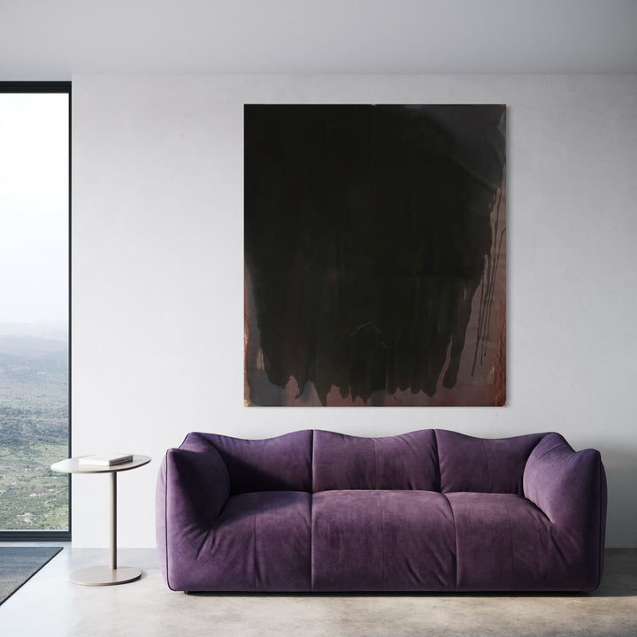 The artwork, MOODY FALL 7, by Albion Vu, displayed in a room.