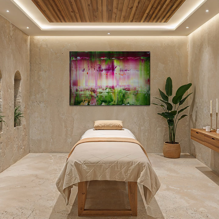 The artwork, Magnolia, by Harry Moody, displayed in a room.