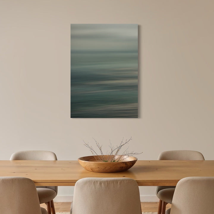 The artwork, Malaga Cove Sunrise, by Neil Shapiro, displayed in a room.