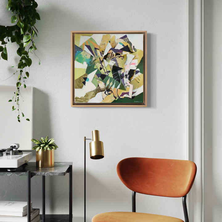 The artwork, Mandala Forming, by David Louis Cintron, displayed in a room.