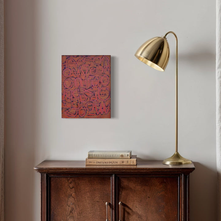 The artwork, Marfa Orange, by Lia Rodi, displayed in a room.