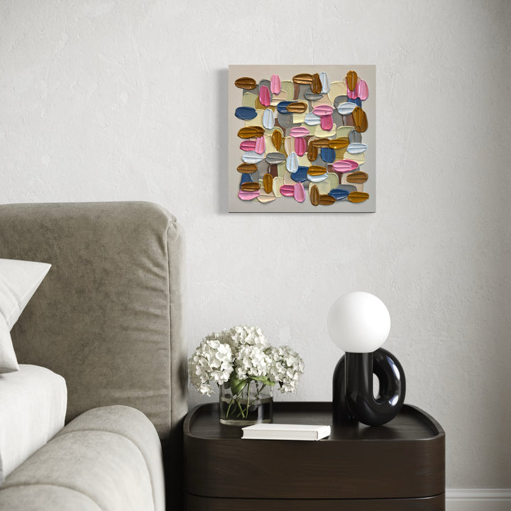 The artwork, Marshmallow, by Shiri Phillips, displayed in a room.