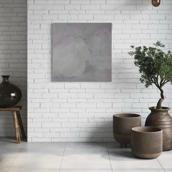 The artwork, Meditation Passage 12, by Carin Kulb Dangot, displayed in a room.