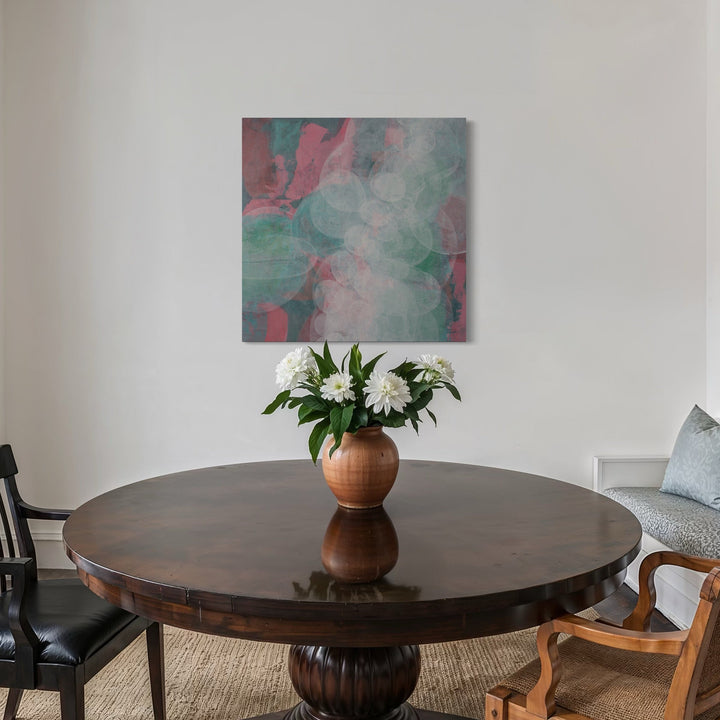 The artwork, Meditation Passage 15, by Carin Kulb Dangot, displayed in a room.