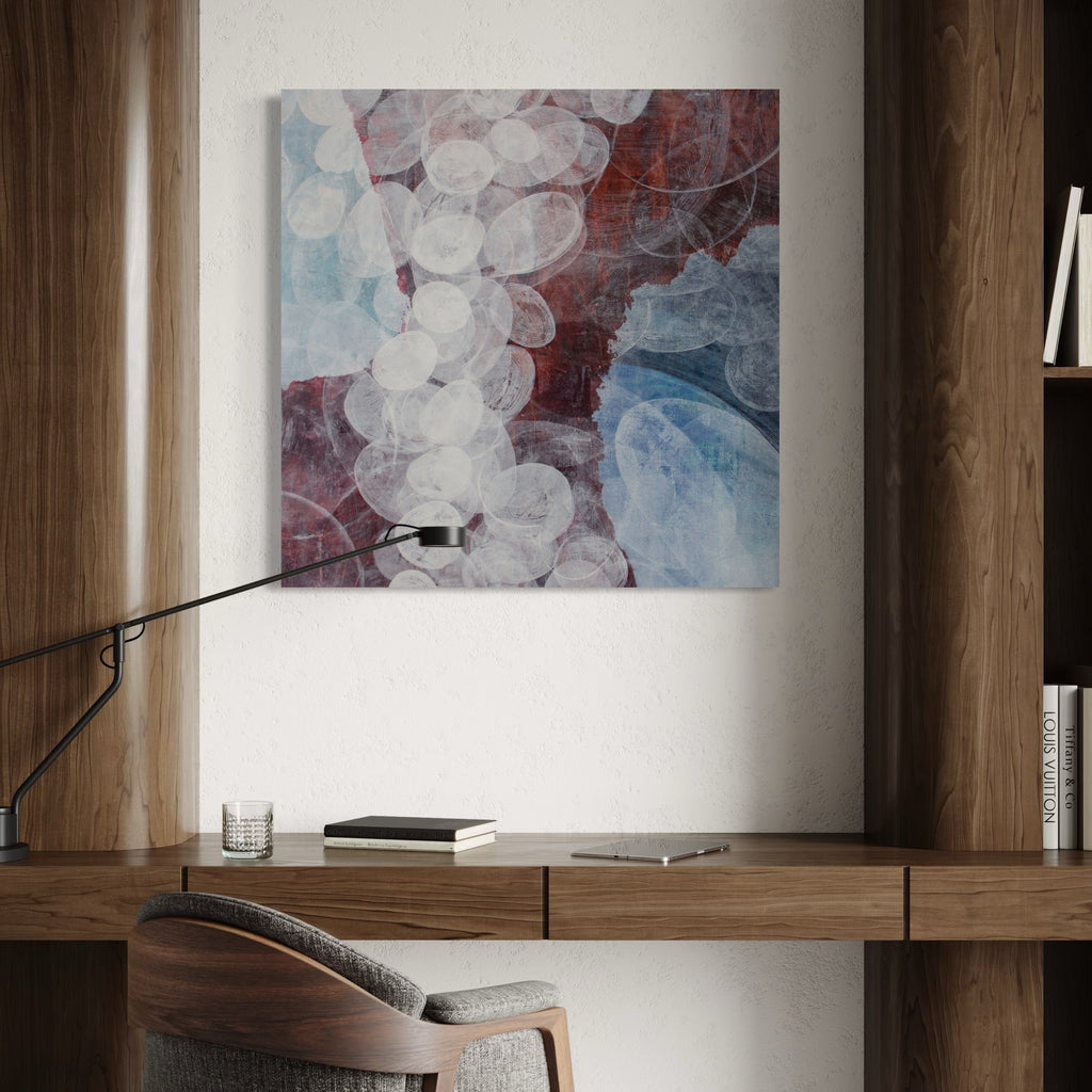 The artwork, Meditation Passage 2, by Carin Kulb Dangot, displayed in a room.