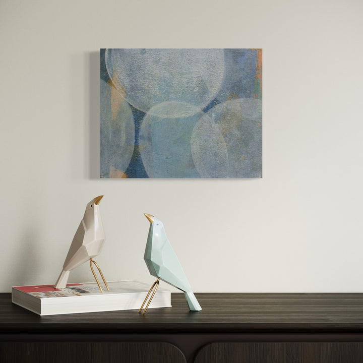 The artwork, Meditation Set 5.25, by Carin Kulb Dangot, displayed in a room.