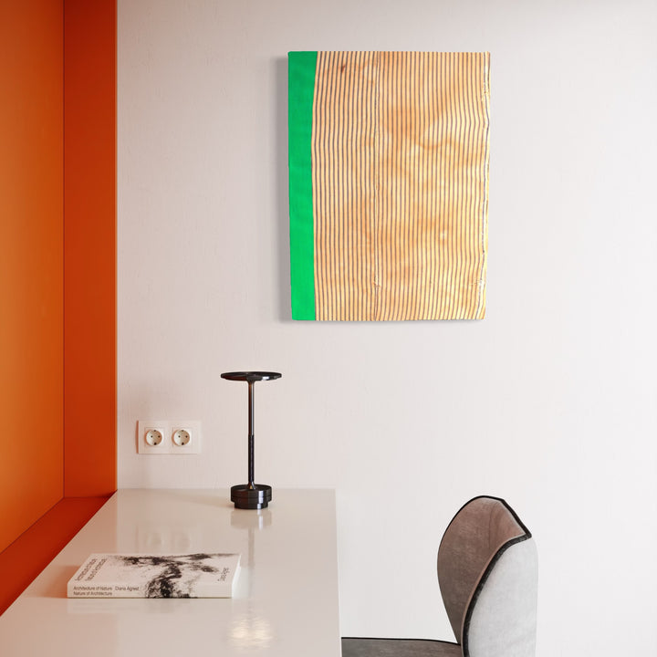 The artwork, Meridan, by Jodi Hays, displayed in a room.