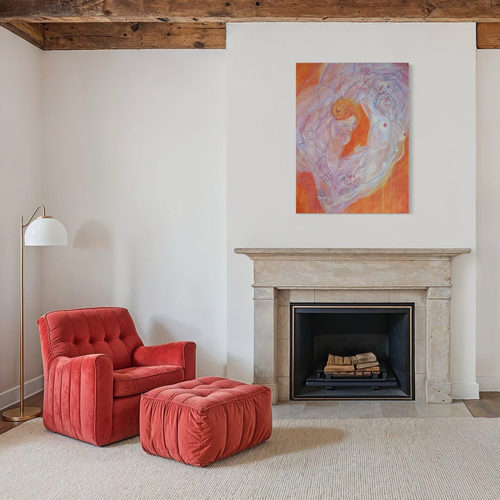 The artwork, Merry-Go-Round, by Sol Kjok, displayed in a room.