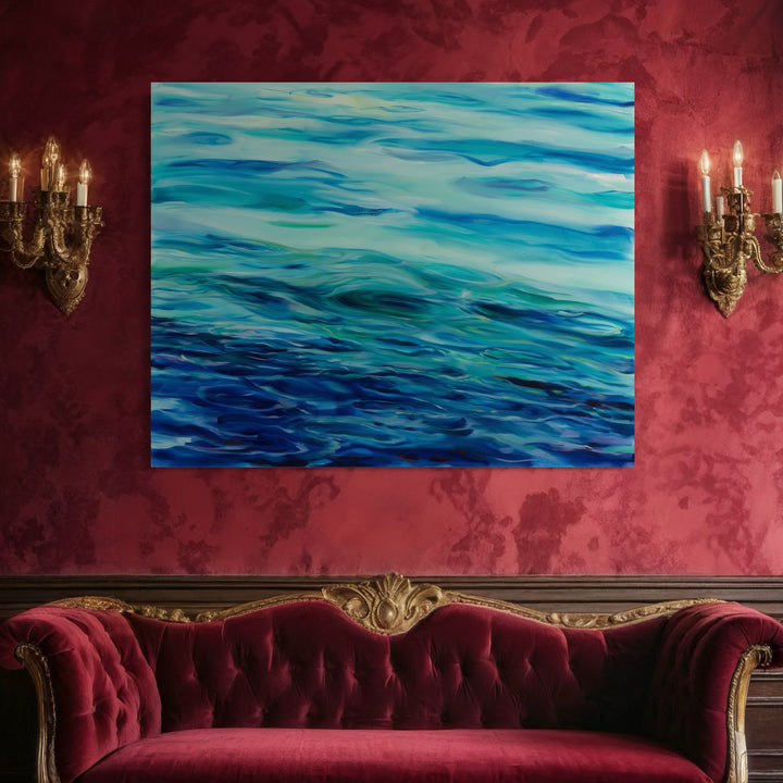 A photo of the artwork Mesmerisms, by Ketta Ioannidou, hanging on a wall.