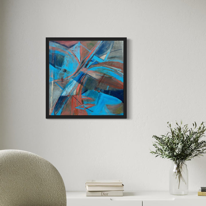 The artwork, Mid-Century, by Beth Barry, displayed in a room.