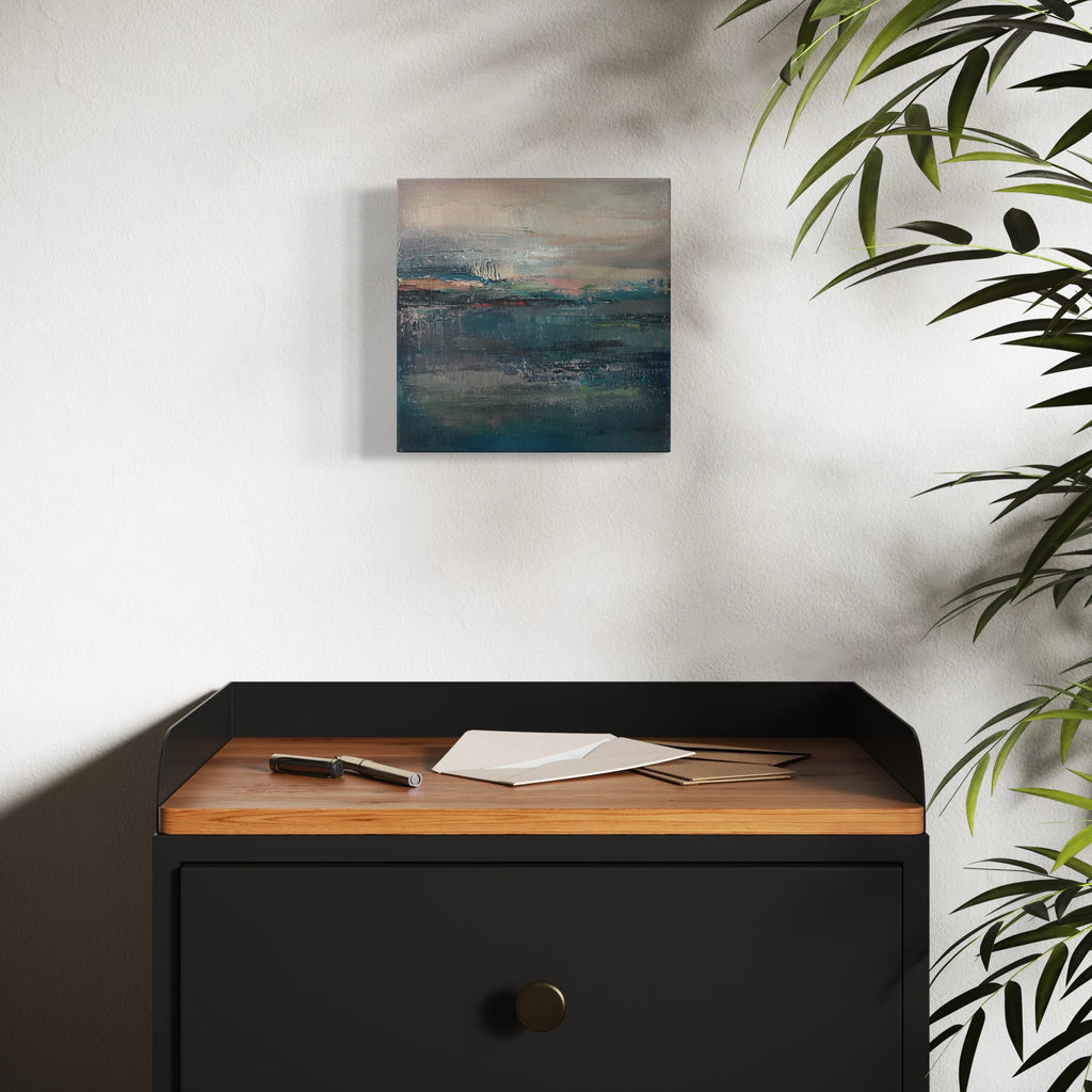 The artwork, Mid of April, by Xanthippe Tsalimi, displayed in a room.