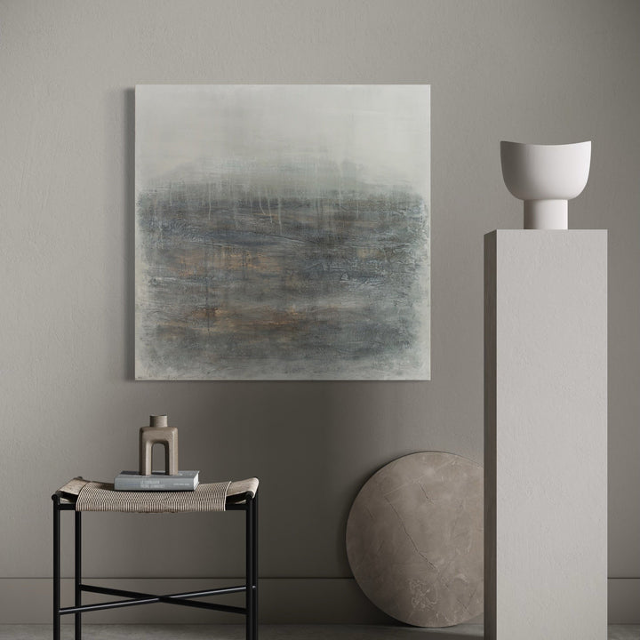 The artwork, Misty Moment, by Xanthippe Tsalimi, displayed in a room.